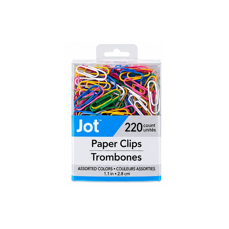 Jot Paper Clips 220 Count Assorted Colors